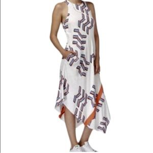 Rachel Zoe Asymmetrical High-Low Cream Sundress